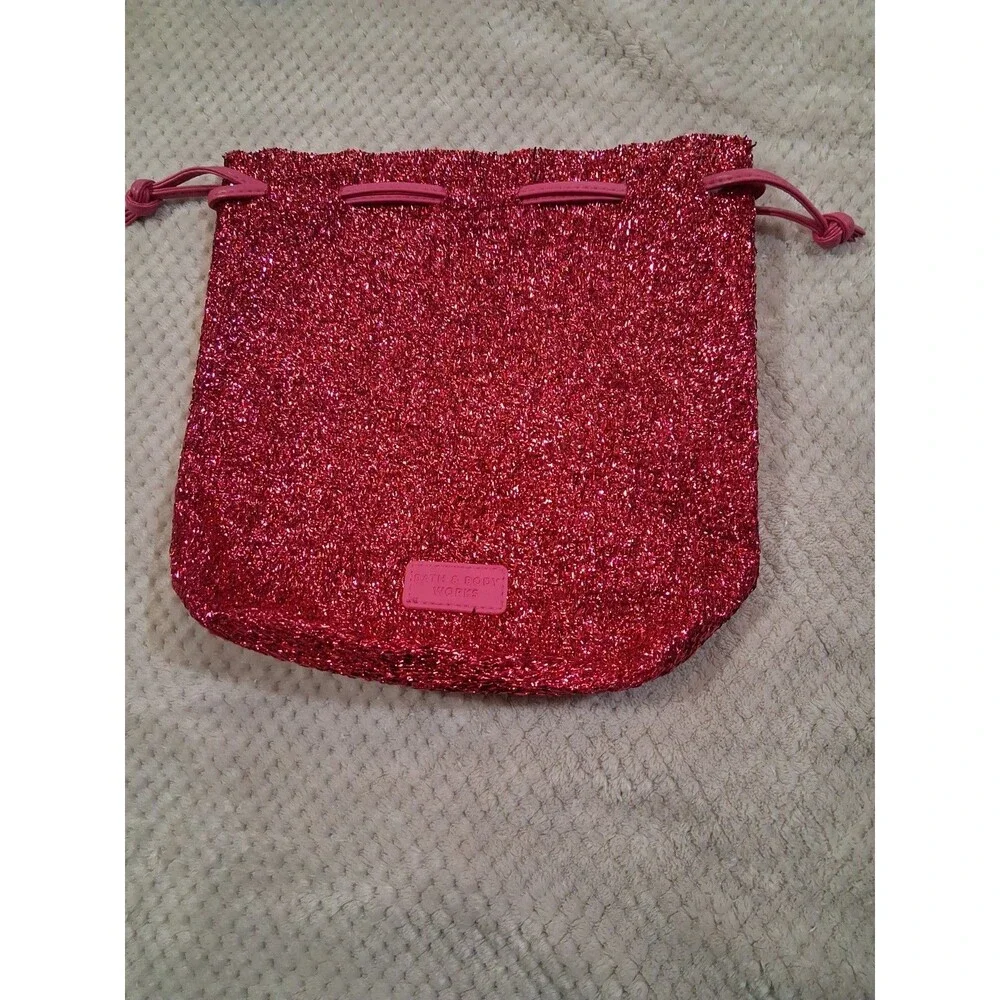 Set of 3: Blue (2) and Pink (1) Tinsel Reusable Gift Bags Bath & Body Works